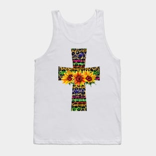 Serape Leopard Cross Png Tank Top